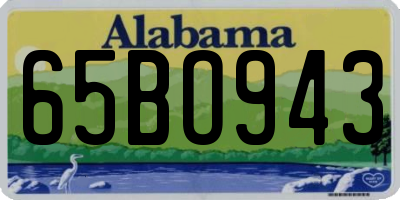 AL license plate 65BO943