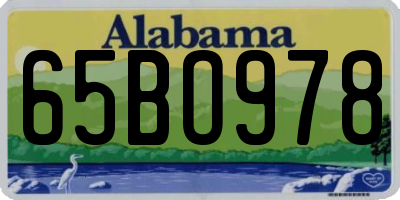 AL license plate 65BO978