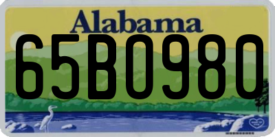 AL license plate 65BO980