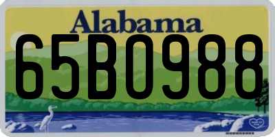 AL license plate 65BO988
