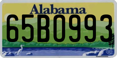 AL license plate 65BO993
