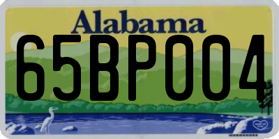 AL license plate 65BP004