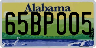 AL license plate 65BP005