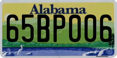 AL license plate 65BP006