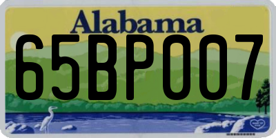 AL license plate 65BP007