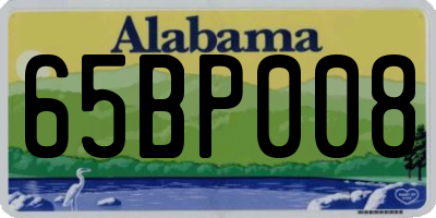 AL license plate 65BP008