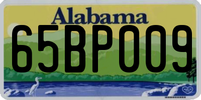 AL license plate 65BP009