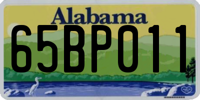 AL license plate 65BP011