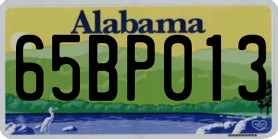 AL license plate 65BP013