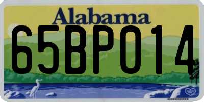 AL license plate 65BP014
