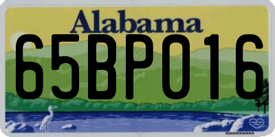 AL license plate 65BP016