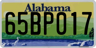 AL license plate 65BP017