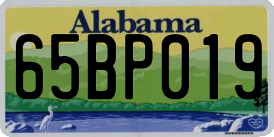 AL license plate 65BP019