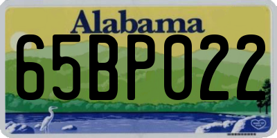 AL license plate 65BP022