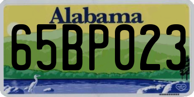 AL license plate 65BP023