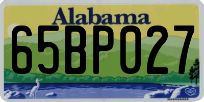AL license plate 65BP027
