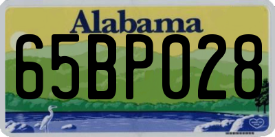 AL license plate 65BP028