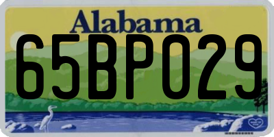 AL license plate 65BP029