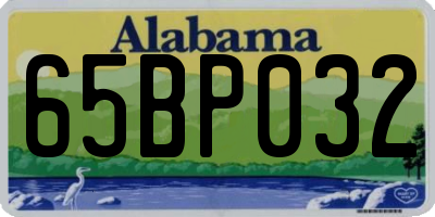 AL license plate 65BP032