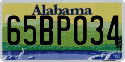AL license plate 65BP034