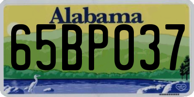 AL license plate 65BP037