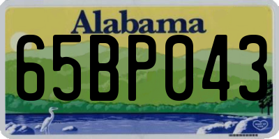 AL license plate 65BP043