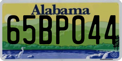 AL license plate 65BP044