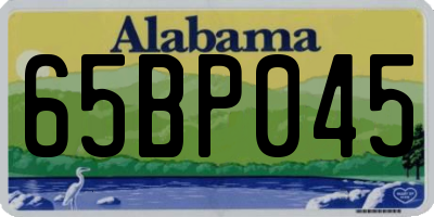 AL license plate 65BP045