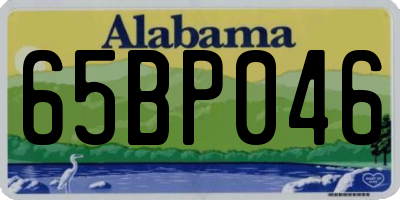 AL license plate 65BP046