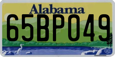 AL license plate 65BP049