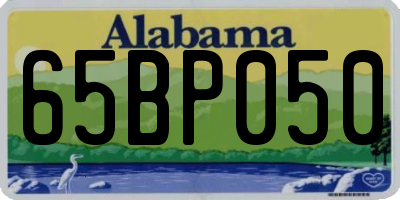 AL license plate 65BP050