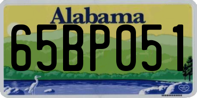 AL license plate 65BP051