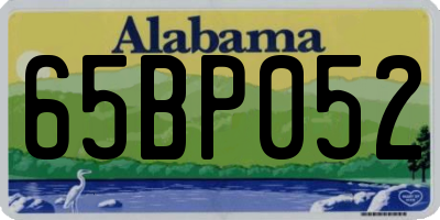 AL license plate 65BP052