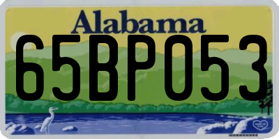 AL license plate 65BP053