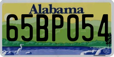 AL license plate 65BP054