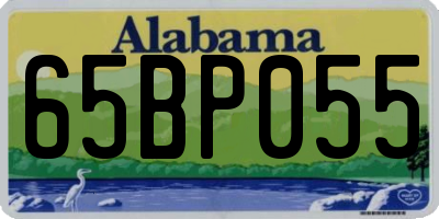 AL license plate 65BP055
