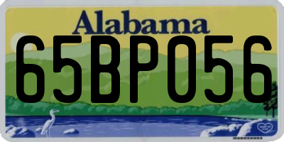 AL license plate 65BP056