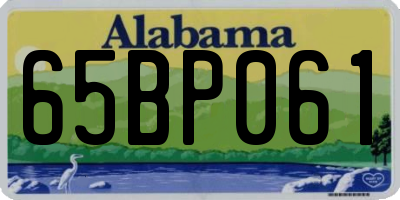 AL license plate 65BP061