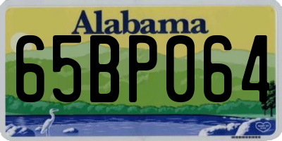 AL license plate 65BP064