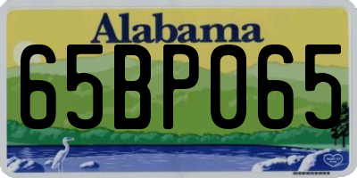 AL license plate 65BP065