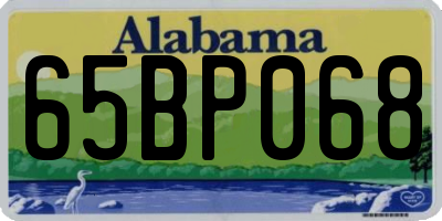 AL license plate 65BP068