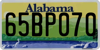 AL license plate 65BP070