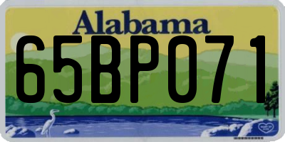 AL license plate 65BP071