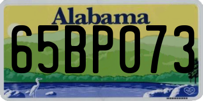AL license plate 65BP073