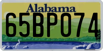 AL license plate 65BP074