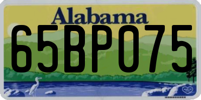 AL license plate 65BP075