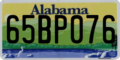 AL license plate 65BP076
