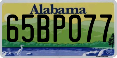 AL license plate 65BP077