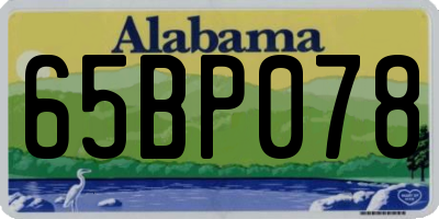 AL license plate 65BP078