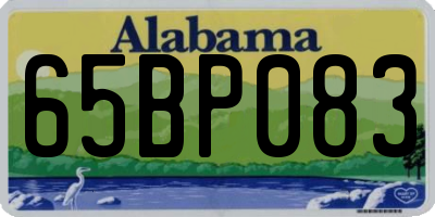 AL license plate 65BP083